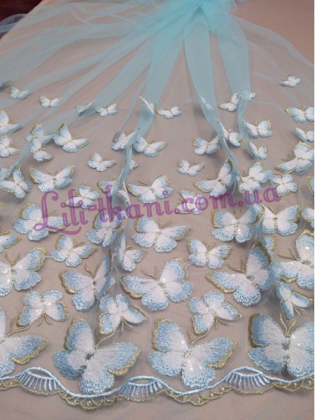 Гіпюр вишивка на євросітці "Метелики"